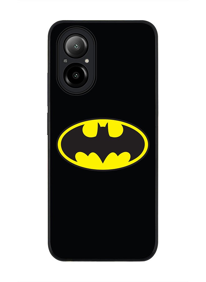 Stylizedd Rugged Black Edge Case for Realme C67 4G, Slim fit Soft Case Flexible Rubber Edges Anti Drop TPU Gel Thin Cover -  The Bat - Image 1
