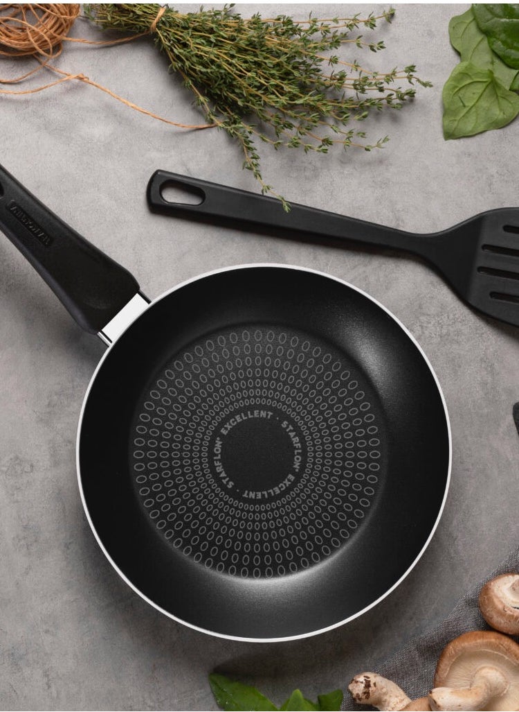 TRAMONTINA Since 1911,Made in Brazil- Paris+ 5 Pieces Black Aluminum Cookware Set with Interior and Exterior Starflon Excellent PFOA Free Nonstick Coating,  - Image 4