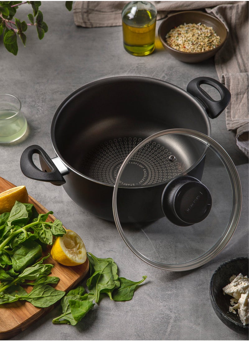 TRAMONTINA Since 1911,Made in Brazil- Paris+ 5 Pieces Black Aluminum Cookware Set with Interior and Exterior Starflon Excellent PFOA Free Nonstick Coating,  - Image 5