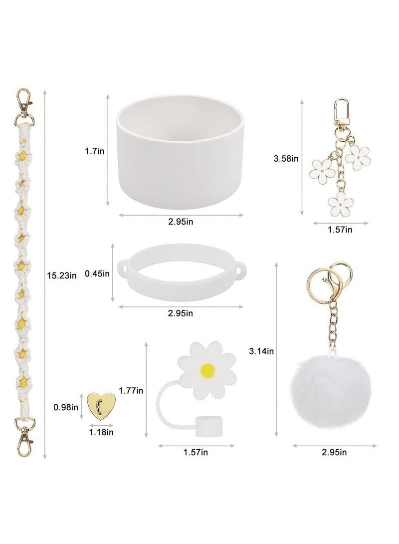 RATSAW 7pcs Cup Accessories for Stanley Set Including 1 Pcs Water Bottle Handle Strap 1 Pcs Siliocne Stanley Cup Boot 1 Pcs Siliocne Straw Cover 2 Pcs Charms for Stanley Cup 40 30Oz Tumbler - Image 2
