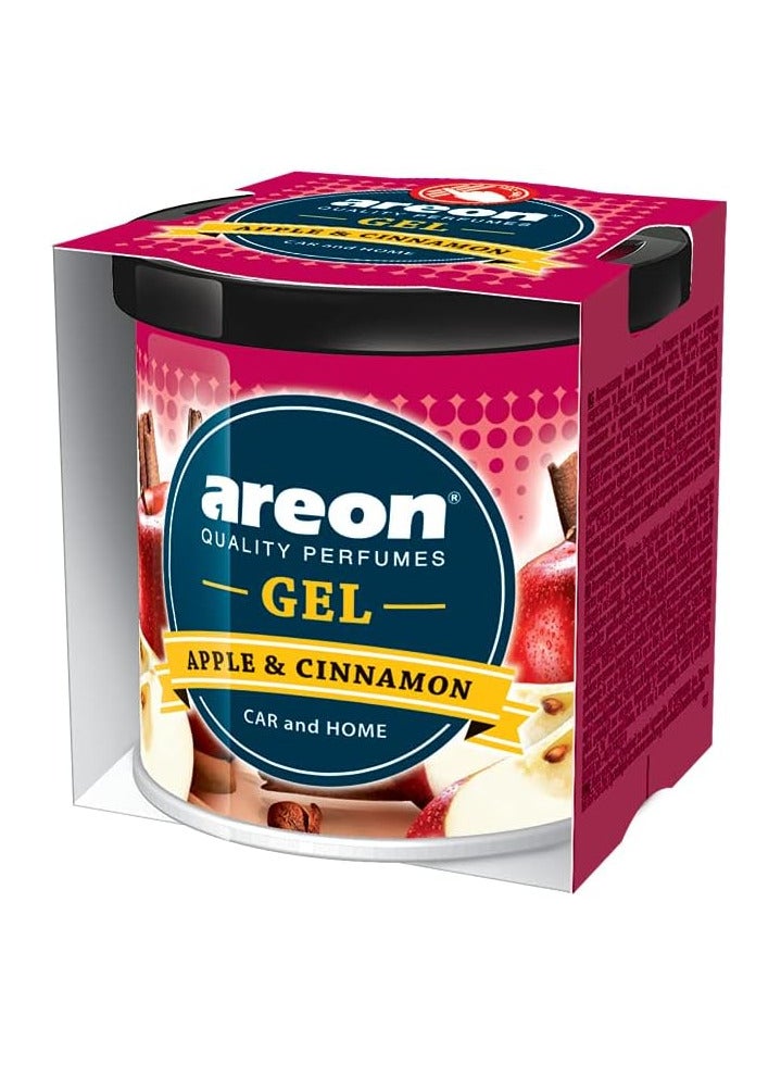 علبة جل معطرة للسيارة - التفاح والقرفة، عبوة من قطعة واحدة