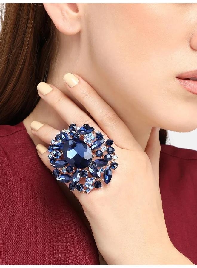 SOHI Party Artificial Cocktail Ring Jewellery