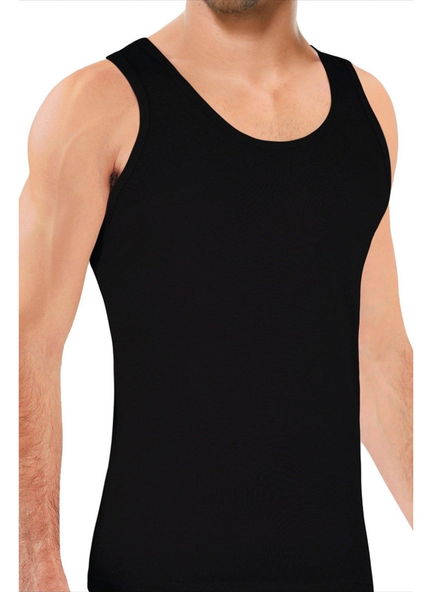 KYC Shopping Economic Package 6 Pieces Grey Lycra Boxer, 6 Pieces Classic Black Undershirt Flexible Fabric, Slim Fit  - Image 2
