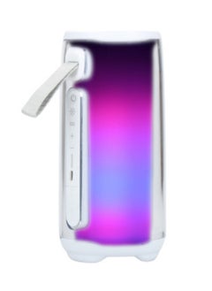 XLT Portable Wireless Speaker with 360 degrees Multicolor Lights for Sports Beach Travel -White  - Image 2