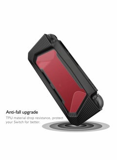 Y&D Case with Screen Protector Compatible Switch TPU Protective Heavy Duty Shock Absorption and Scratch Resistance (Black Red)  - Image 5