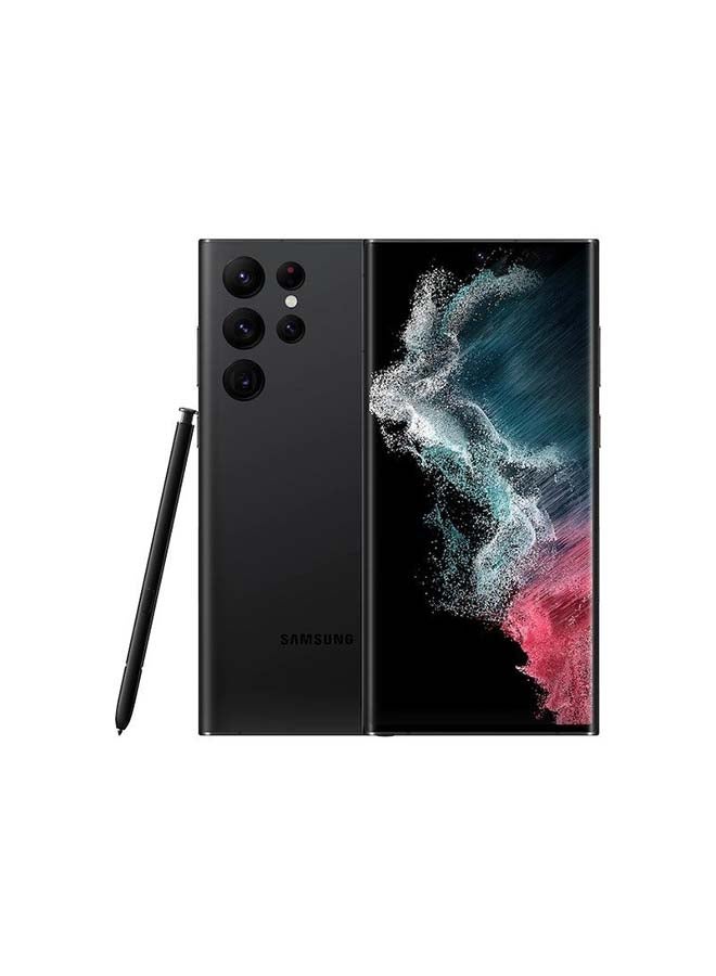 جالاكسي S22 ألترا ثنائي الشريحة أسود شبح 8GB RAM 128GB 5G - النسخة الدولية