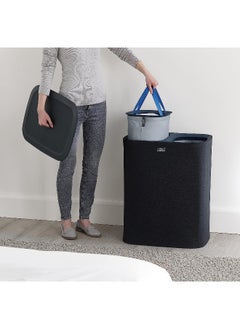 Joseph Joseph Tota 90litre Laundry Hamper Separation Basket with Lid  Black  - Image 2