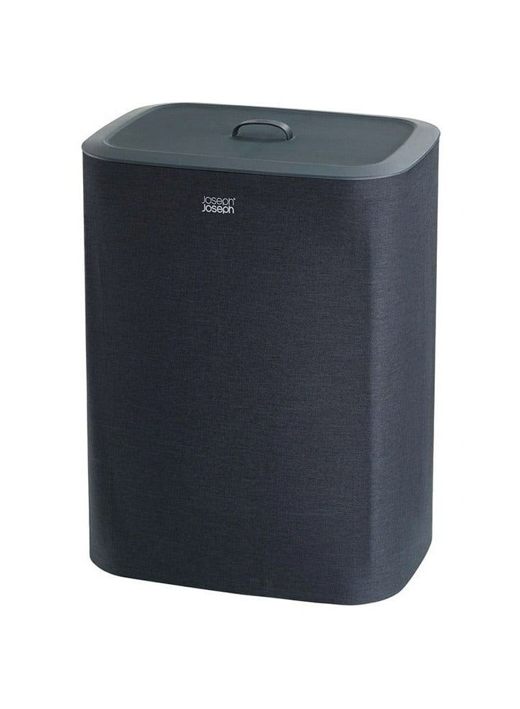 Joseph Joseph سلة غسيل توتا سعة 90 لتر بفصل الأقمشة مع غطاء - أسود - Image 1