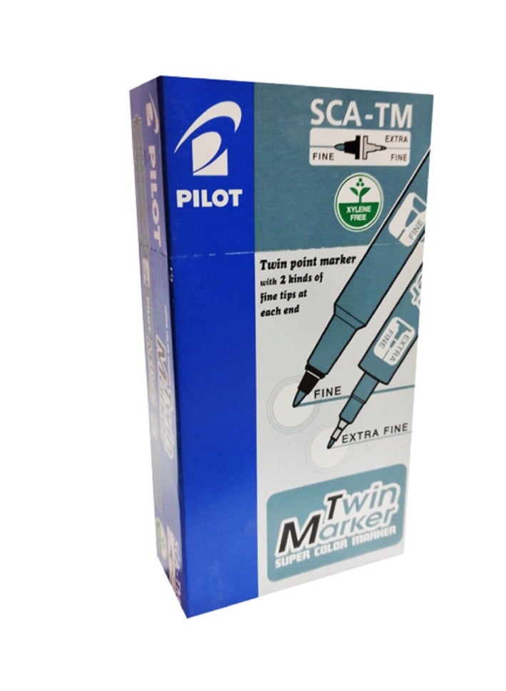 Pilot Twin Marker Green Pack of 12 Pieces - Image 2