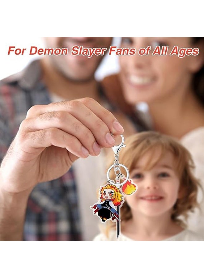 Demon Slayer Kimetsu no Yaiba Keychain, Sword Key Ring for Demon Slayer Fans, Demon Slayer Merch Keyring, Anime Gifts Phone Charm, Anime Keychain for Bag Wallet & Car Key - Image 5