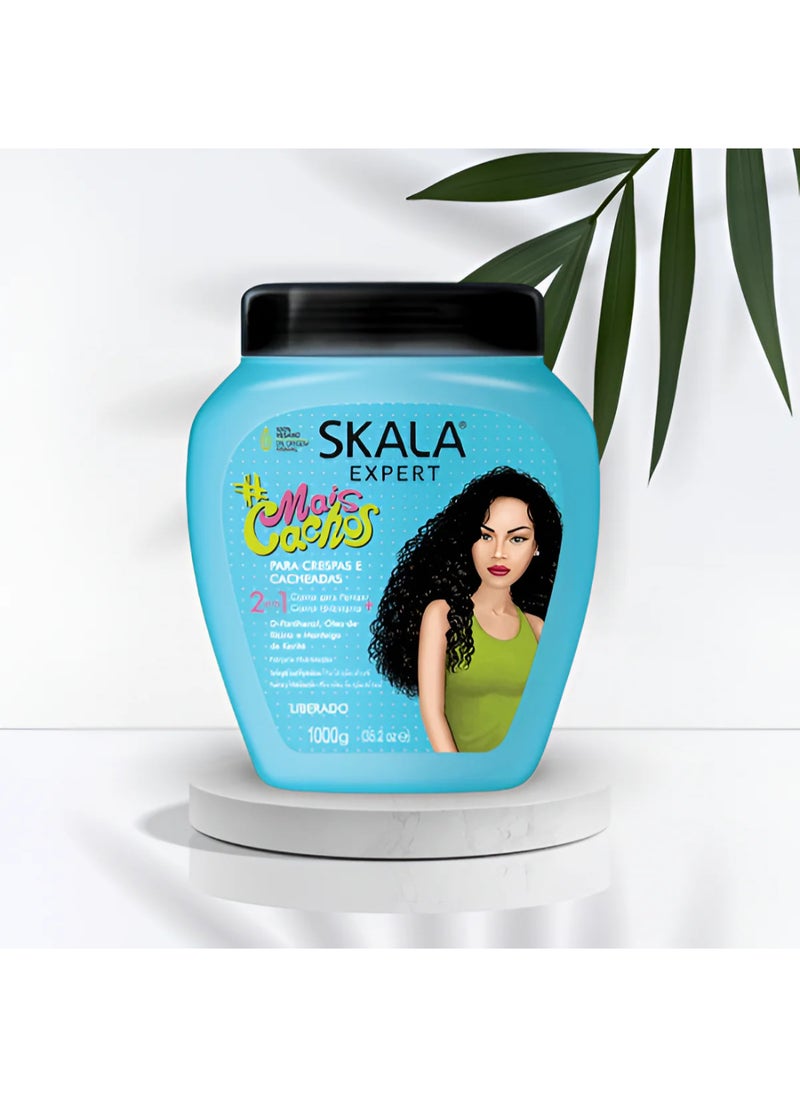 SKALA Expert Mais Cachos 2-in-1 Hair Cream And Conditioner I Strengthens And Moisturizes All Types of Curly Hair I 1000 grams  - Image 4