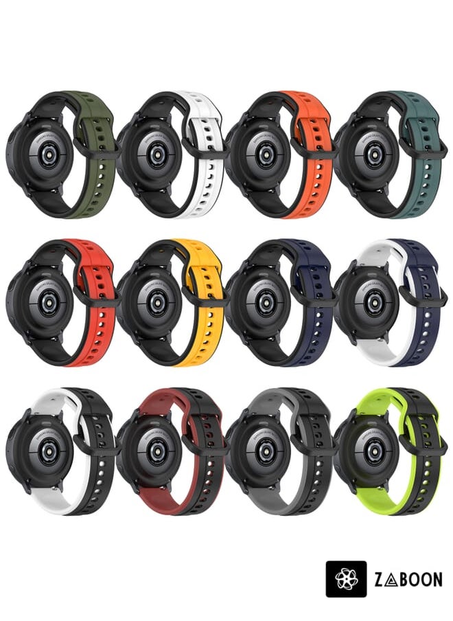 Garmin erunner 255 Music 22mm Convex Loop Two-Color Silicone Watch Band