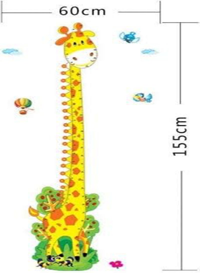 GGOOT Removable Wiederverwandbares Height Wall Picture in Animal Design Series Cartoon Animal Baby Height Chart Measure Decal for Living Room and Bedroom Decoration Wall Sticker Wall Paper Wall sticker in Various Sizes and Designs, Multi-Coloured - Image 2