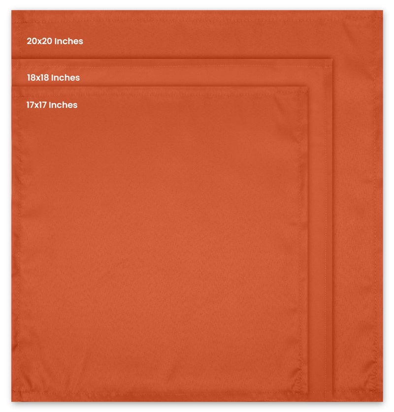 يوتوبيا هوم يوتوبيا المنزل المناديل القماش البرتقالية (12 حزمة 18x18 بوصة) مناديل عشاء مثالية لحفل الزفاف والغداء/العشاء - Image 2