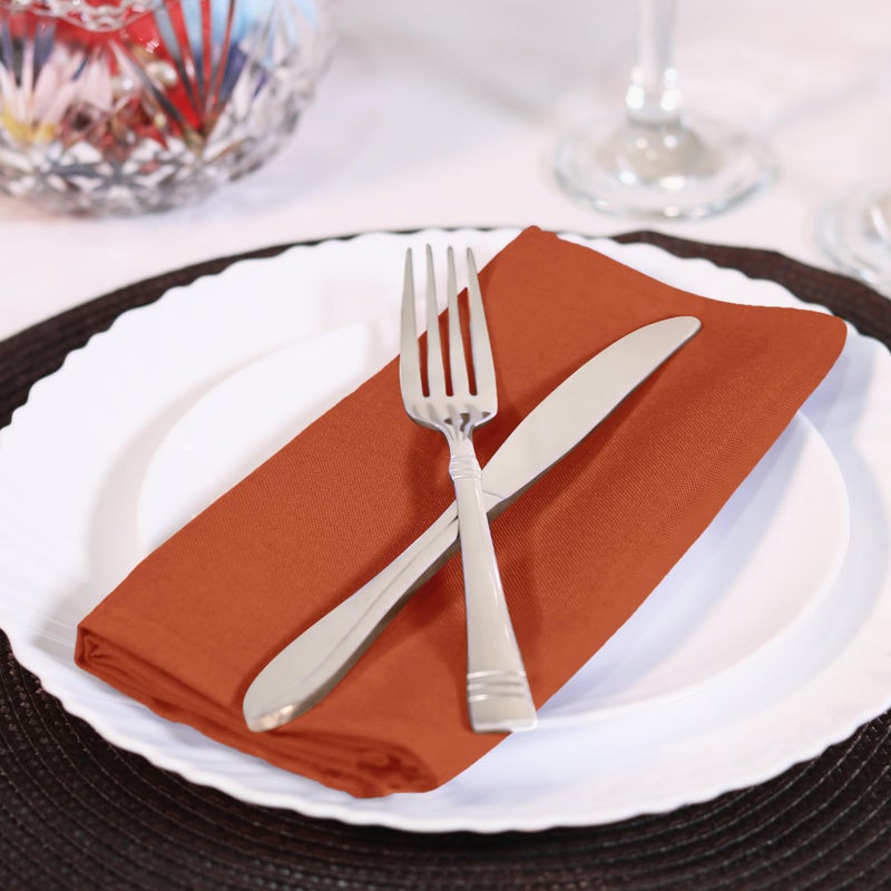 يوتوبيا هوم يوتوبيا المنزل المناديل القماش البرتقالية (12 حزمة 18x18 بوصة) مناديل عشاء مثالية لحفل الزفاف والغداء/العشاء - Image 5