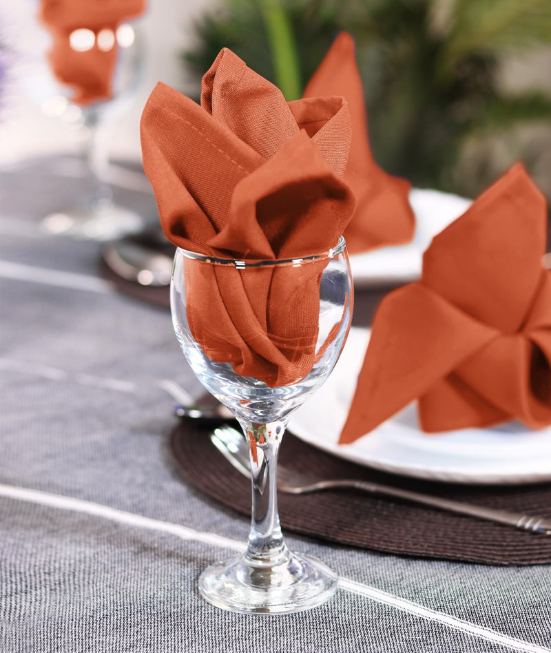 يوتوبيا هوم يوتوبيا المنزل المناديل القماش البرتقالية (12 حزمة 18x18 بوصة) مناديل عشاء مثالية لحفل الزفاف والغداء/العشاء - Image 4
