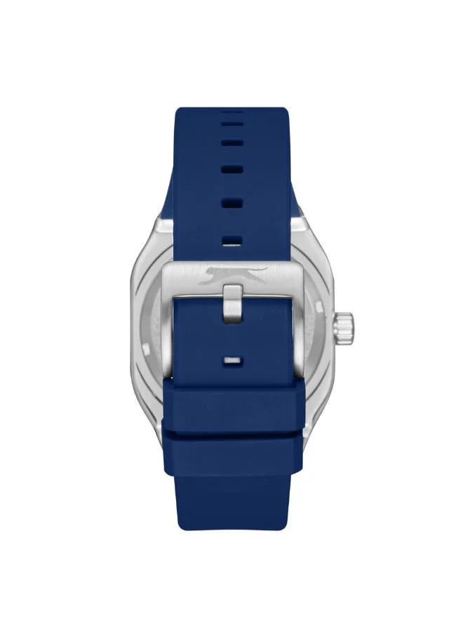 Slazenger SLAZENGER SL.9.2415.1.03 Men's Automatic  Display Watch & Silicone Strap Dark Blue