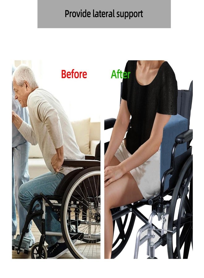 Fovege Lateral Support for Wheelchair, Lateral Arm Support, Back Supports Pads for Wheelchair Side Guards (Blue) - Image 2