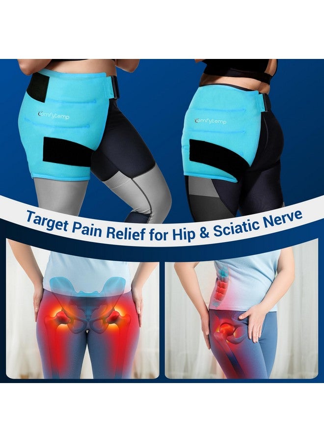 Comfytemp Large Hip Ice Pack Wrap for Sciatica, Hip Replacement, Fracture, Pain Relief, FSA HSA Eligible, Reusable Gel Ice Pack for Injuries, Cold Compression Physical Therapy Recovery Gifts (S) - Image 2