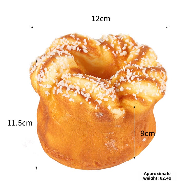 Realistic Caterpillar Bread Cake Model Desiccated Coconut Stump Bread 