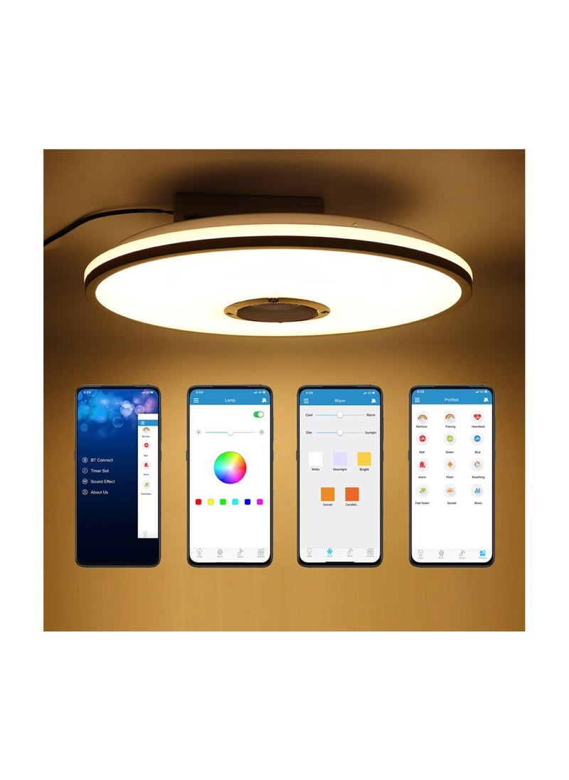 Smart Bluetooth Music Ceiling Light APP and Remote Control