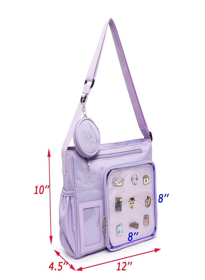 CHERRY SAUCE Ita Bag Kawaii Canvas Pin Display Purse Crossbody Shoulder Bag - Image 2
