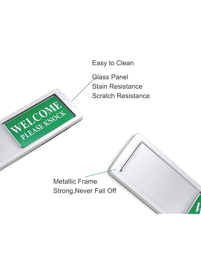 erorex Do Not Disturb Sign Welcome Please Knock Office Decor Do Not Disturb Door Hanger Sign Alternative In A Meeting Sign For Office Door 7 X 2 Inch Magnetic Sliding Door Sign. - Image 4