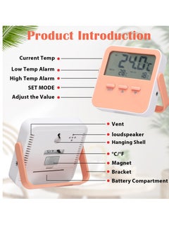 Y&D Freezer Alarm Thermometer, LED Display Digital High and Low Temperature Alarm, Refrigerator Thermometer For Fridge Alert When Temperatures Drop  - Image 4