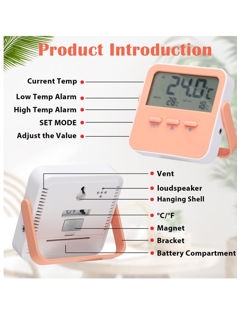 Y&D - Freezer Alarm Thermometer, LED Display Digital High and Low Temperature Alarm, Refrigerator Thermometer For Fridge Alert When Temperatures Drop - Image 1