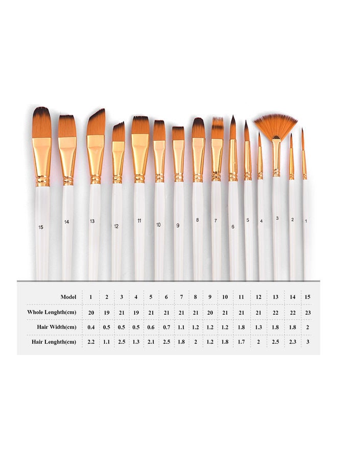 NIBEMINENT 18-Piece Paint Brush Set Black/White - Image 3