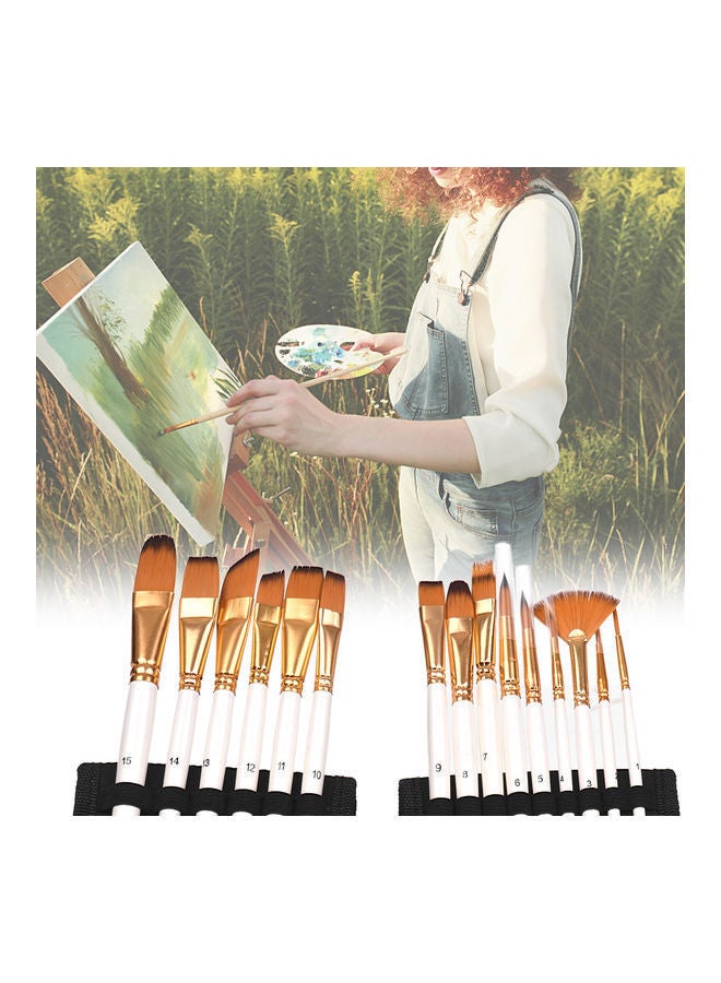 NIBEMINENT 18-Piece Paint Brush Set Black/White - Image 4