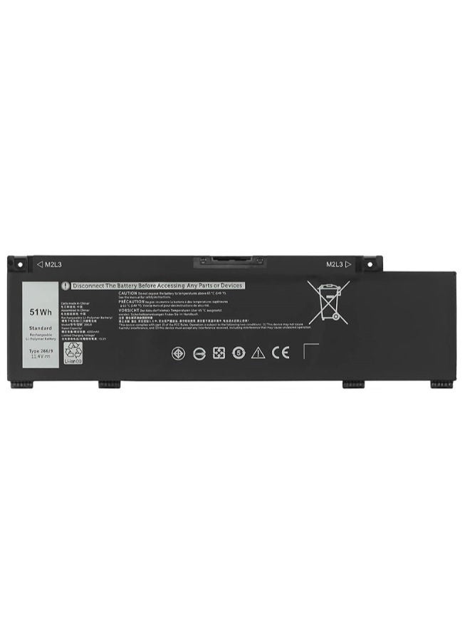 Lap-Tech Replacement Battery for Dell Inspiron 5490 / 5498 / G3 3590 — Compatible with P89F001, 266J9, M4GWP, 451-BBZP, TXF9M — 42Wh 11.4V Li-ion Battery, Black - Image 1
