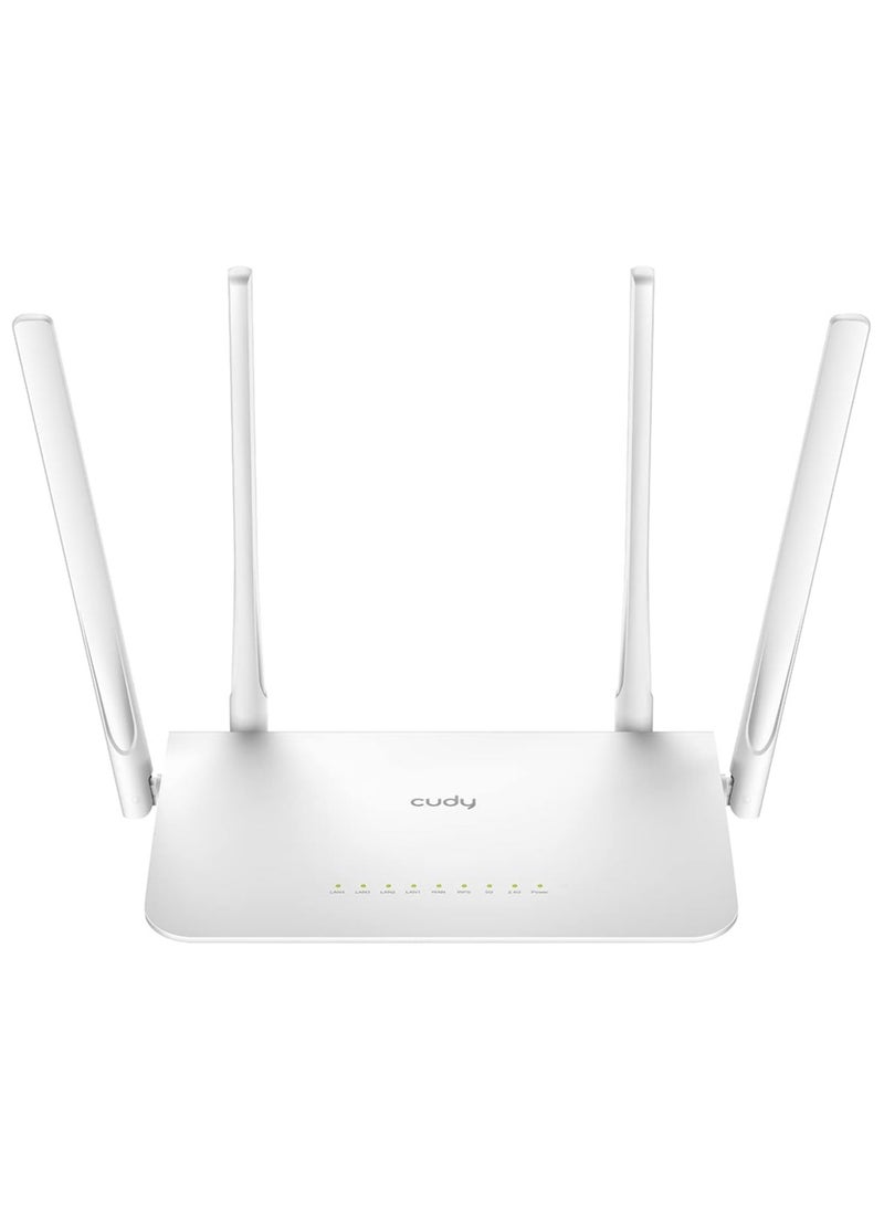 cudy - AC1200 Gigabit Smart WiFi Router, 5GHz Dual Band Wireless Internet Router, 1200Mbps LAN, 5 dBi Antenna for Long Range, VPN, Guest WiFi and AP Mode, WR1300 - Image 1