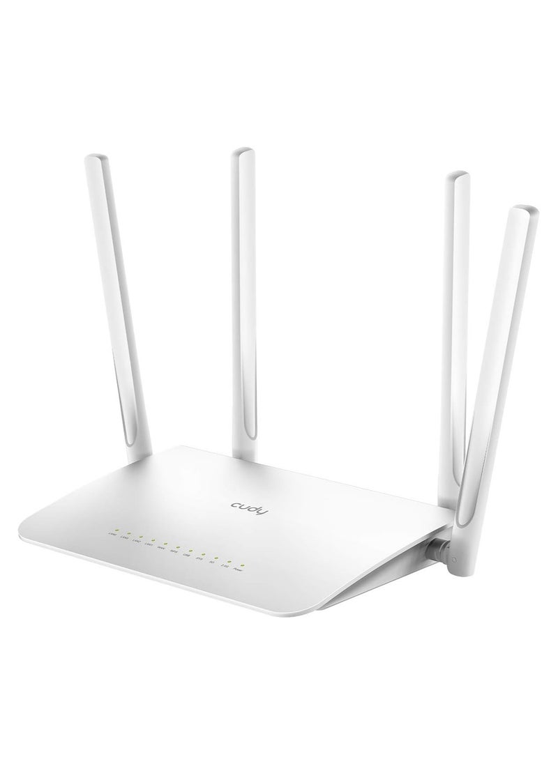 cudy - AC1200 Gigabit Smart WiFi Router, 5GHz Dual Band Wireless Internet Router, 1200Mbps LAN, 5 dBi Antenna for Long Range, VPN, Guest WiFi and AP Mode, WR1300 - Image 1