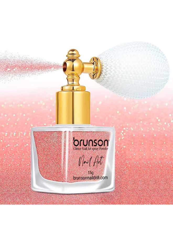 برونسون Highlighter Powder Spray 15g Nail Art Glitter Craft Design Cosmetic Grade Face Body Glitter Spray Shimmer High Gloss Diamond Highlight Magic Powder Makeup Sparkle Glitter Hairspray Accessories - Image 2