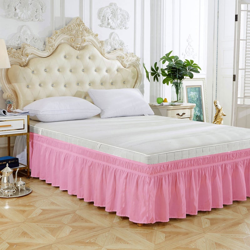 Color Bed Shirt Elastic Bed Bedding Practical Pleated Skirt Bed Sheet - Image 1