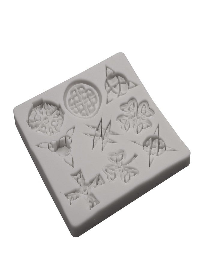 Xcake Lcook Geometric Fondant Molds Celtic Knot Silicone Mold for Cake Decoration Chocolate Candy Cupcake Topper Sugar Gum Paste Polymer Clay Jewelry Craft Making - Image 4