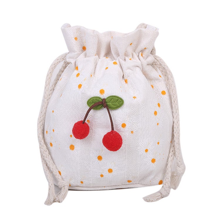 Summer Small Bag 2020 New Crossbody Bag Female Student Ins Forest Literary Canvas Bag Single Shoulder Bucket Bag Trendy - Image 5