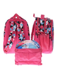 Kuber Industries Kuber Industries School Bag For Girls, Boys|Disney Frozen Print Kids School Bag|3 Compartment With Durable Zip (Pink)  - Image 5