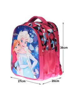 Kuber Industries Kuber Industries School Bag For Girls, Boys|Disney Frozen Print Kids School Bag|3 Compartment With Durable Zip (Pink)  - Image 3