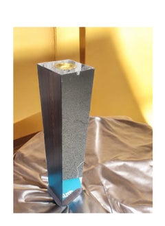 fan baytk Brown wood incense burner with silver acrylic plain mirror  - Image 2