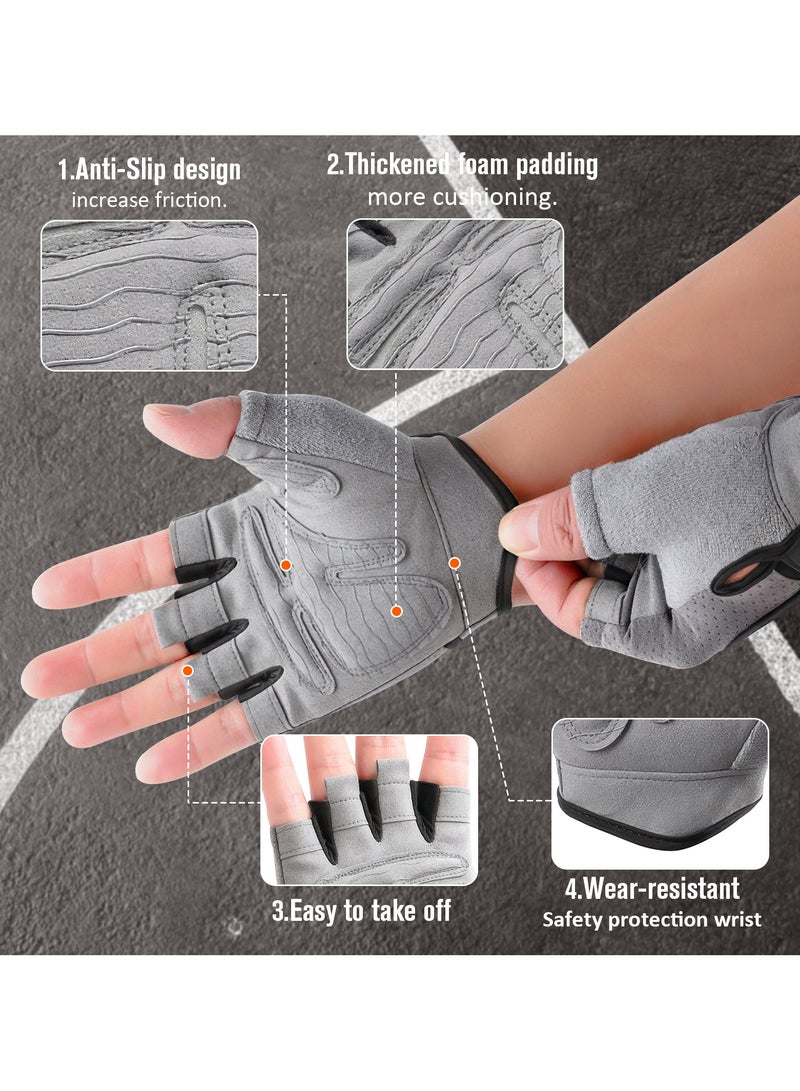 زيريفام قفازات الصالة الرياضية، قفازات تمرين قابلة للتنفس للرجال والنساء، قفازات رفع الأثقال ذات قبضة ممتازة، حماية كاملة لراحة اليد للياقة البدنية ورفع الأثقال والتمارين الرياضية والشد والسحب - Image 2