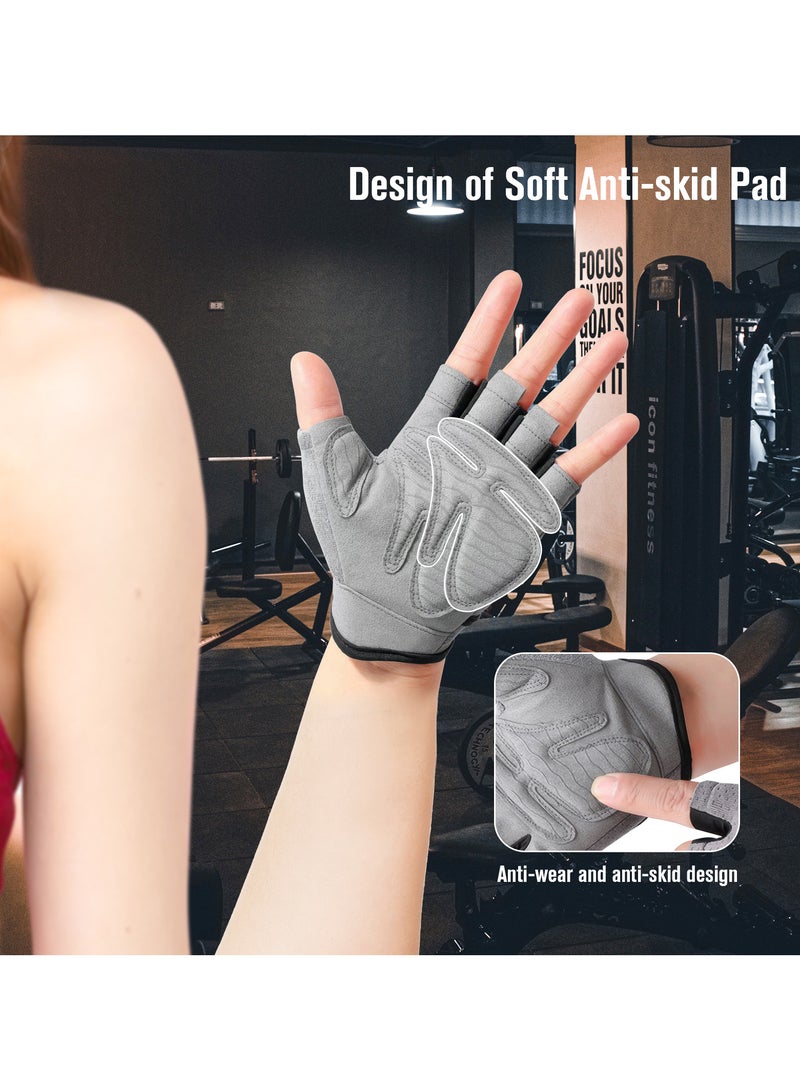 زيريفام قفازات الصالة الرياضية، قفازات تمرين قابلة للتنفس للرجال والنساء، قفازات رفع الأثقال ذات قبضة ممتازة، حماية كاملة لراحة اليد للياقة البدنية ورفع الأثقال والتمارين الرياضية والشد والسحب - Image 5