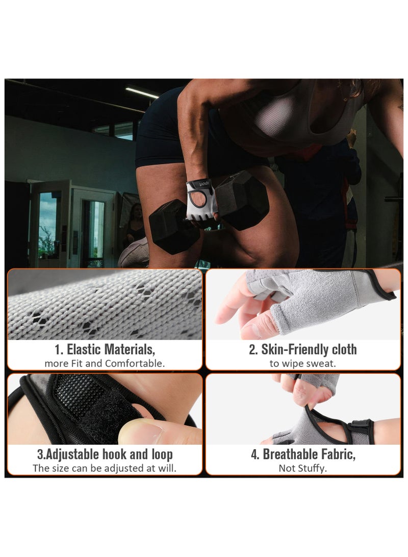 زيريفام قفازات الصالة الرياضية، قفازات تمرين قابلة للتنفس للرجال والنساء، قفازات رفع الأثقال ذات قبضة ممتازة، حماية كاملة لراحة اليد للياقة البدنية ورفع الأثقال والتمارين الرياضية والشد والسحب - Image 3