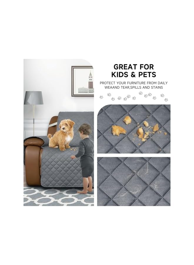 Green Tiger Sofa Cover, High Stretch Sofa Slipcover Elastic Fabric Couch Cover with Non Skid Foam and Elastic Bottom, Suitable for 1/2/3/4 Seater (Grey, 2-3 Seater 51-76 In) - Image 2