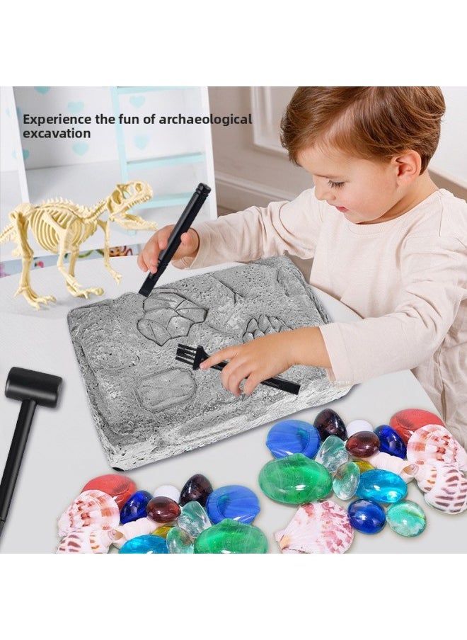 Archaeological Excavation Toys (wholesale) Dinosaur Fossils Science And Education Children's Handmade Diy Digging Gem Treasure-Color:Tyrannosaurus Rex (Hard Color Box Edition)  - Image 3