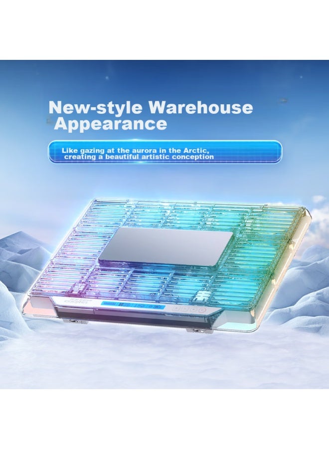 ICE COOREL Cooler Master Q8 Laptop Cooler With Semiconductor Cooling Technology, Desktop Cooling Stand For Gaming Laptops, Rgb Elevated Base Compatible With Lenovo Legion And Dell Alienware Series - Image 3