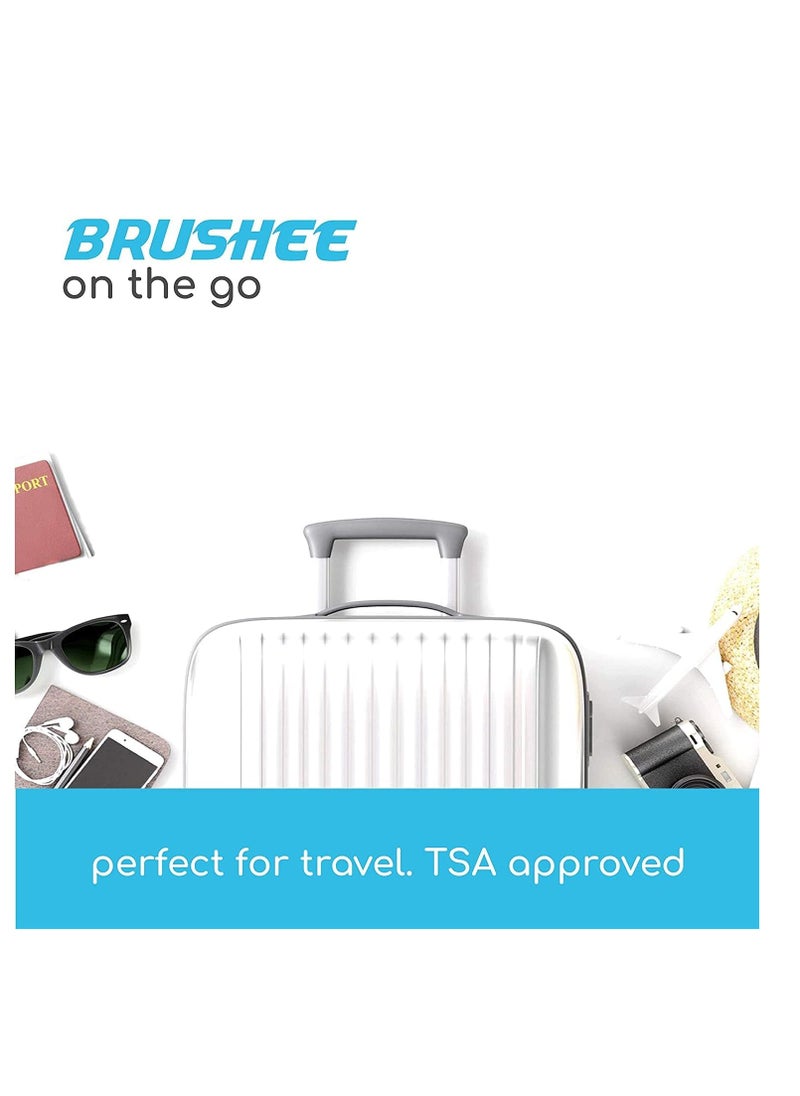 Brushee - The Evolution of Oral Care | 3-in-1 Tool (Pre-Pasted Mini-Brush + Floss + Pick) | Individually Wrapped | Disposable | Prepasted Travel Toothbrushes | Small Adult Toothbrush - (24-Pack) - Image 1