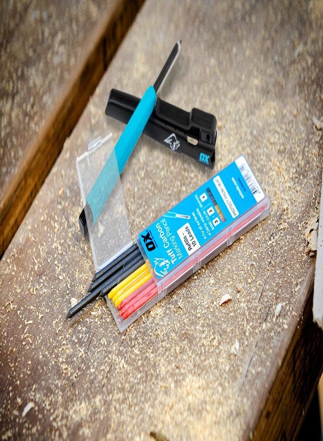 OX Tools Tuff Carbon Marking Pencil Replacement Lead 10-Pack with Red, Yellow & Graphite Lead, 2.8 mm lead, OX-P503202 - Image 3