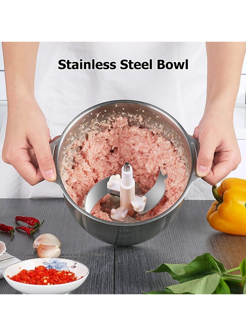 Maxtop Electric Meat Grinder 2L Multi Function Stainless Steel Food Processor for Meat Vegetables Fruits Nuts 2-Speed Control - Image 5